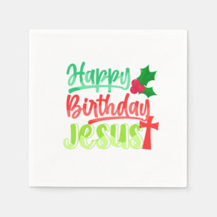 Guardanapo De Papel Feliz Aniversário Jesus Natal Feliz Presente de Na