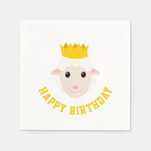 Guardanapo De Papel Feliz Aniversário Lamb