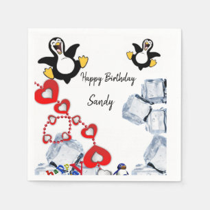 Guardanapo De Papel Feliz Aniversário, Napkins, Pinguim