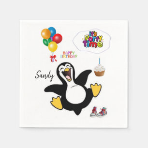 Guardanapo De Papel Feliz Aniversário, Napkins, Pinguim