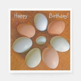 Guardanapo De Papel Feliz Aniversário Ovos de Galinha