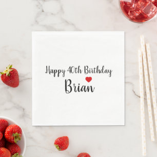 Guardanapo De Papel Feliz Aniversário Personalizado