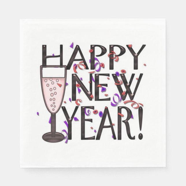 Guardanapo De Papel Feliz ano novo (Frente)