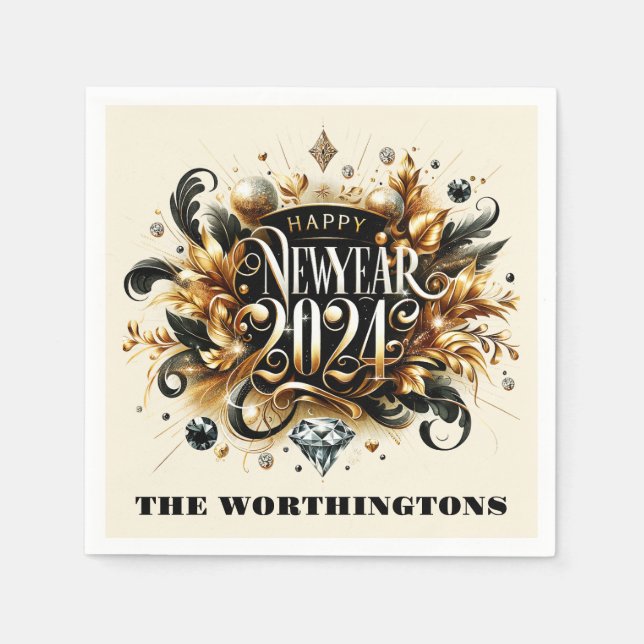 Guardanapo De Papel Feliz ano novo (Frente)