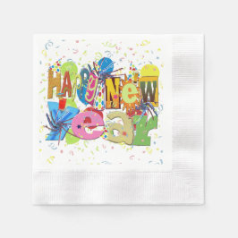 Guardanapo De Papel Feliz ano novo festivo