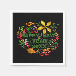 GUARDANAPO DE PAPEL FELIZ ANO NOVO PERSONALIZADO 20XX