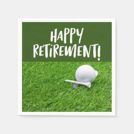 Guardanapo De Papel Feliz aposentadoria de Golfe com bola de golfe e N
