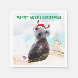 Guardanapo De Papel Feliz Aussie Christmas Koala