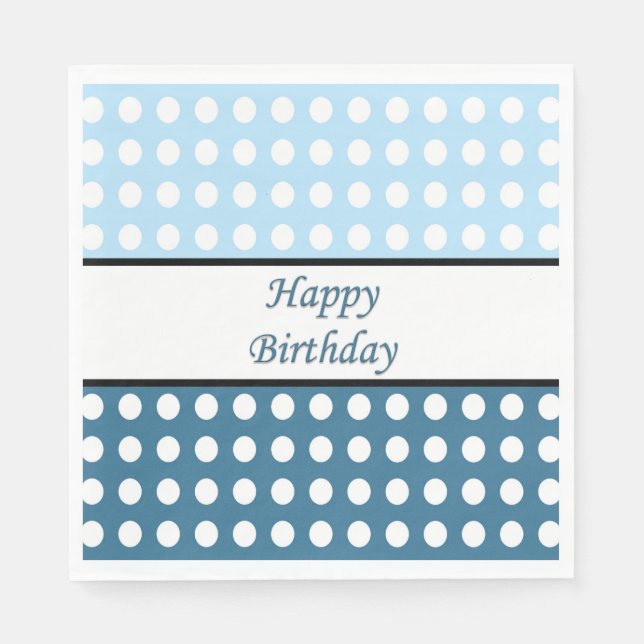 Guardanapo De Papel Feliz Bolinhas de aniversário (Frente)