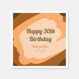 Guardanapo De Papel Feliz bosque aniversário de 30 anos ruivo no outon