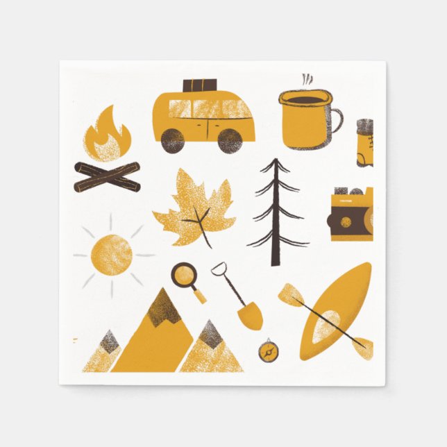 Guardanapo De Papel Feliz Camper Party Napkins (Frente)
