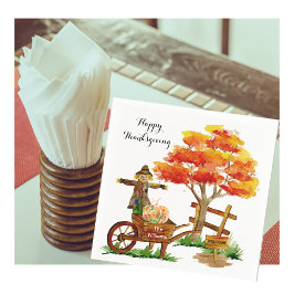 Guardanapo De Papel Feliz Cena Personalizada de Ação de Graças