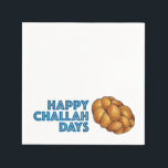 Guardanapo De Papel Feliz Challah Dias Hanukkah Chanukah Pão Judeu<br><div class="desc">Napkin apresenta uma ilustração original de um pão de chalá trançado,  com HAPPY CHALLAH DAYS em uma fonte divertida. Perfeito para comemorações de feriado de Hanukkah! Não vê o que está procurando? Precisa de ajuda para a personalização? Clique em "contate este designer" para criar algo apenas para você!</div>