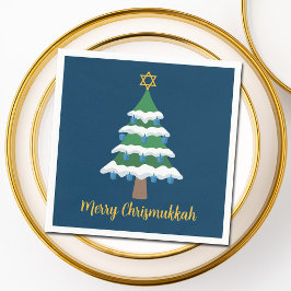 Guardanapo De Papel Feliz Chrismukkah Cute Hanukkah Árvore de Natal