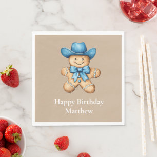 Guardanapo De Papel Feliz Cowboy Pão-Gingerpão