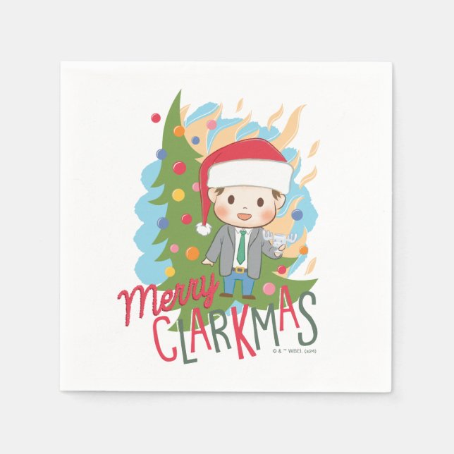 Guardanapo De Papel Feliz de Natal Clarkmas (Frente)