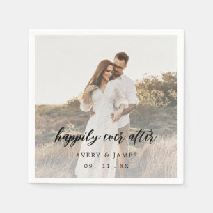 Guardanapo De Papel Feliz Dia Após Casamento Fotográfico