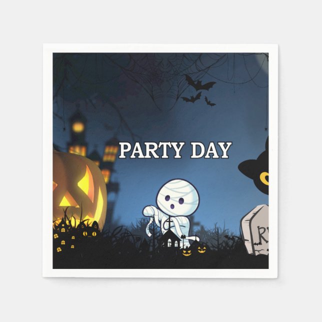 Guardanapo De Papel Feliz Dia das Bruxas (Frente)