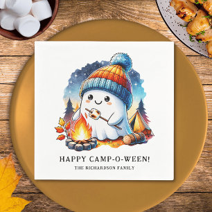 Guardanapo De Papel Feliz Dia das Bruxas de Acampamento Fantasma