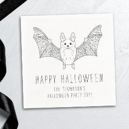 Guardanapo De Papel Feliz Dia das Bruxas de Bat Mínimo