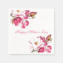 Feliz Dia das Mães Rosa caligrafia floral