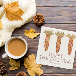 Guardanapo De Papel Feliz Dia de Ação de Graças de Milho ou Milho Indi