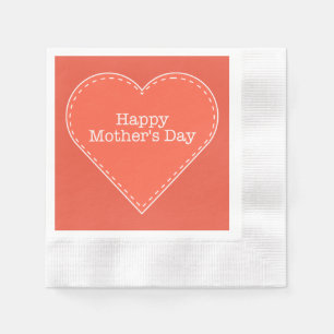 Guardanapo De Papel Feliz Dia de as mães Laranja Papel Nápoles