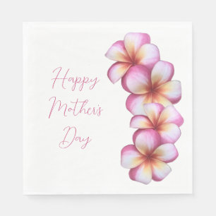 Guardanapo De Papel Feliz Dia de as mães Plumeria Paper Napkins
