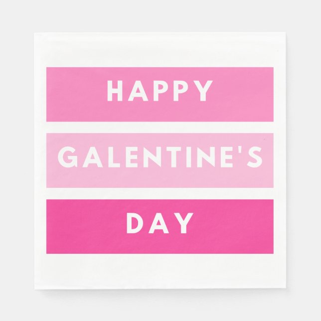 Guardanapo De Papel Feliz dia de Galentine Napkin (Frente)