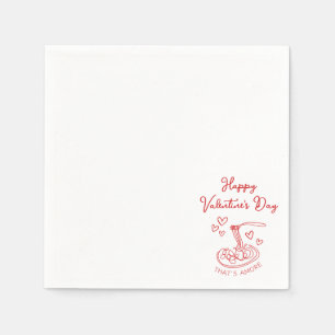 Guardanapo De Papel Feliz dia de os namorados simples que é mais verme