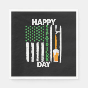 Guardanapo De Papel Feliz Dia de São Patrício embarca bandeira america