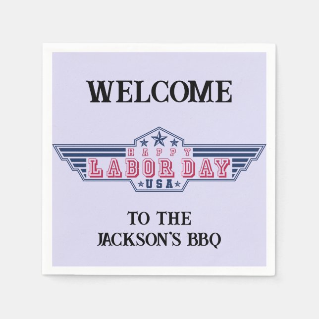 Guardanapo De Papel Feliz Dia do Trabalho Personalizado (Frente)