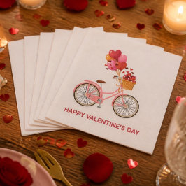 Guardanapo De Papel Feliz Dia dos Namorados | Bicicleta e Balões