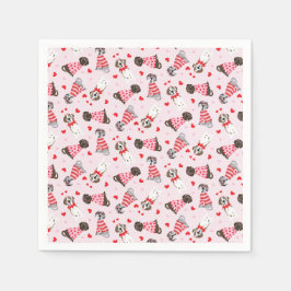 Guardanapo De Papel Feliz Dia dos Namorados Grandes Caninos