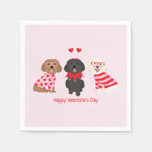 Guardanapo De Papel Feliz Dia dos Namorados Maltipoo Cães