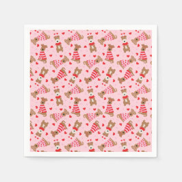 Guardanapo De Papel Feliz Dia dos Namorados Welsh Wire Fox Terrier Dog