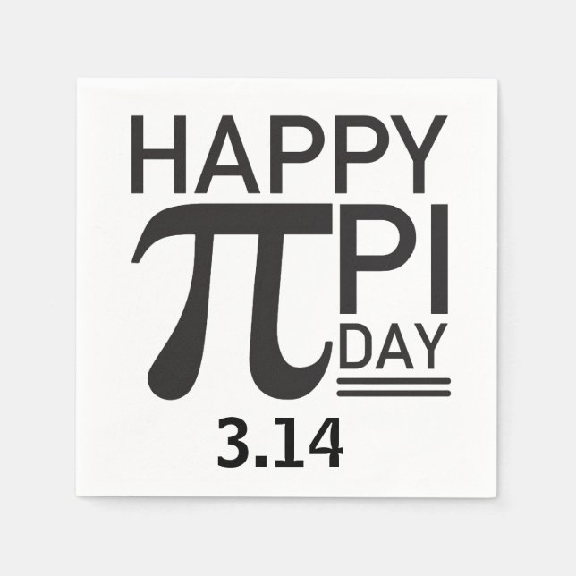 Guardanapo De Papel Feliz Dia Pi (Frente)