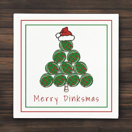 Guardanapo De Papel Feliz Dinksmas Árvore de Natal de Pickleball Feria
