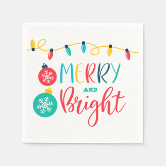 Guardanapo De Papel Feliz e Brilho com uma sequência de luzes