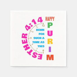Guardanapo De Papel FELIZ Esther PURIM 4:14 Por Um Tempo Como Este
