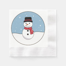 Guardanapo De Papel Feliz Feriado de Natal de Snowman