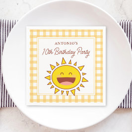 Guardanapo De Papel Feliz Festa de Aniversário de criança Sol