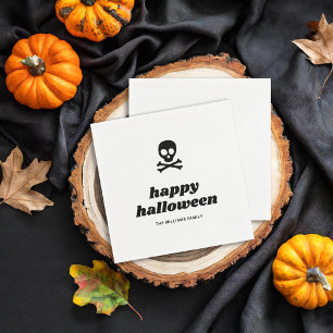 Guardanapo De Papel Feliz Festa de Halloween pelo Crânio e Crossbones