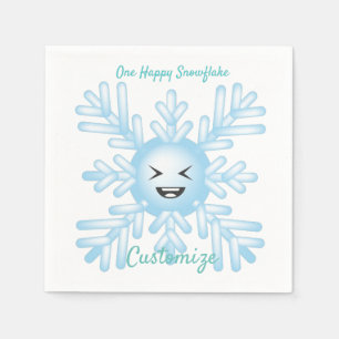 Guardanapo De Papel Feliz Floco de Neve Emoticon Thunder_Cove