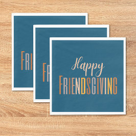 Guardanapo De Papel Feliz Friendsgiving Ação de Graças Tipografia Outo
