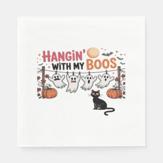 Guardanapo De Papel Feliz Ghost Cat PNG Boo-Day - Sobretamanho Cute Sp