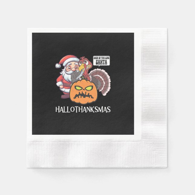 Guardanapo De Papel Feliz Hallothanksmas (Frente)
