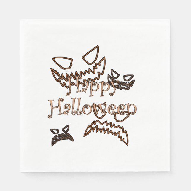 Guardanapo De Papel Feliz Halloween (Frente)