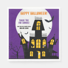 Guardanapo De Papel Feliz Halloween Abalado Casa Vampiro Bat Napkin