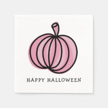 Feliz Halloween Abóbora Rosa